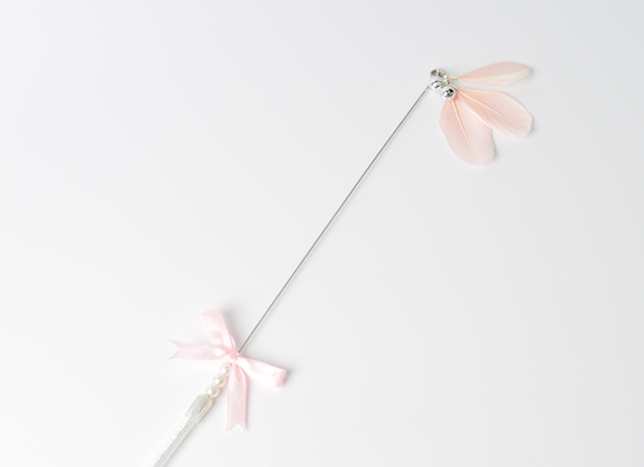 Feather and Bell Wand — Acrylic Handle — additional view
