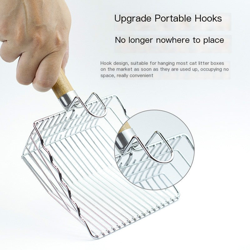 Stainless Litter Scoop — 28 cm, Fine Slots — additional view