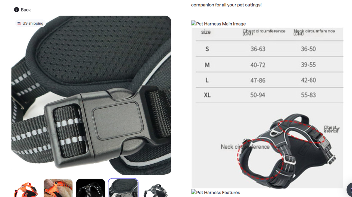 Waterproof Harness with Lifting Handle — additional view