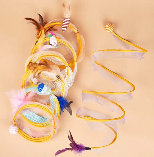 Folding Cat Tunnel with Feather Toy — additional view