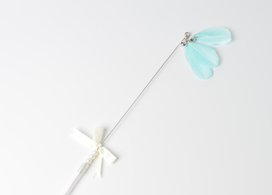 Feather and Bell Wand — Acrylic Handle — additional view