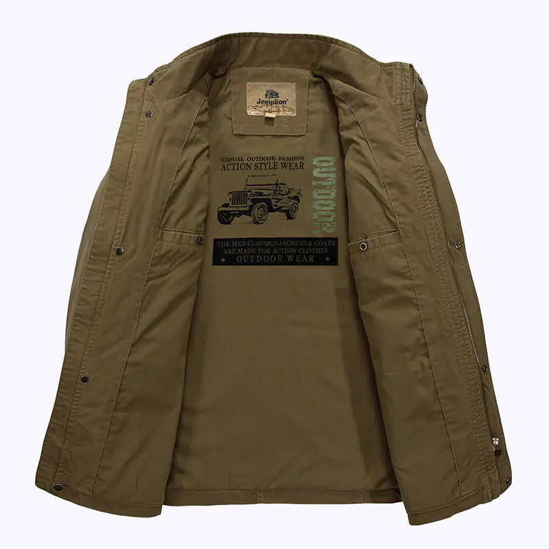 Men's Stylish Cotton Mid-Length Jacket