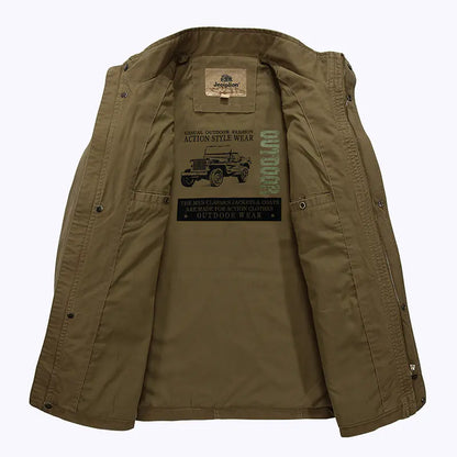 Men's Stylish Cotton Mid-Length Jacket
