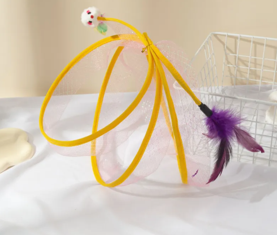 Folding Cat Tunnel with Feather Toy — additional view