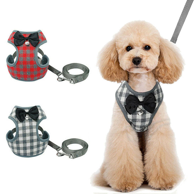 Checkered Harness and Lead — Sized by Weight