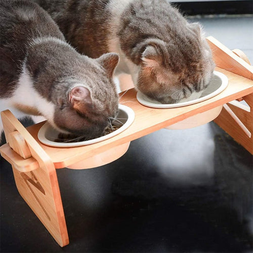 Folding Bamboo Feeder — 40 × 19.5 × 18 cm, 0.87 kg
