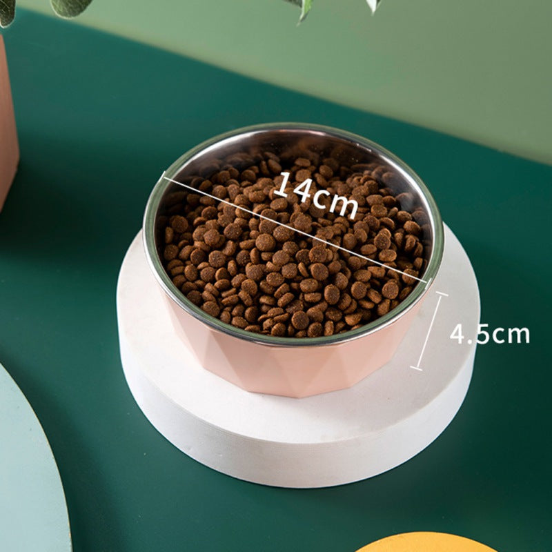 Raised Stainless Bowl, 15 × 14 cm — Cats and Small Dogs — additional view