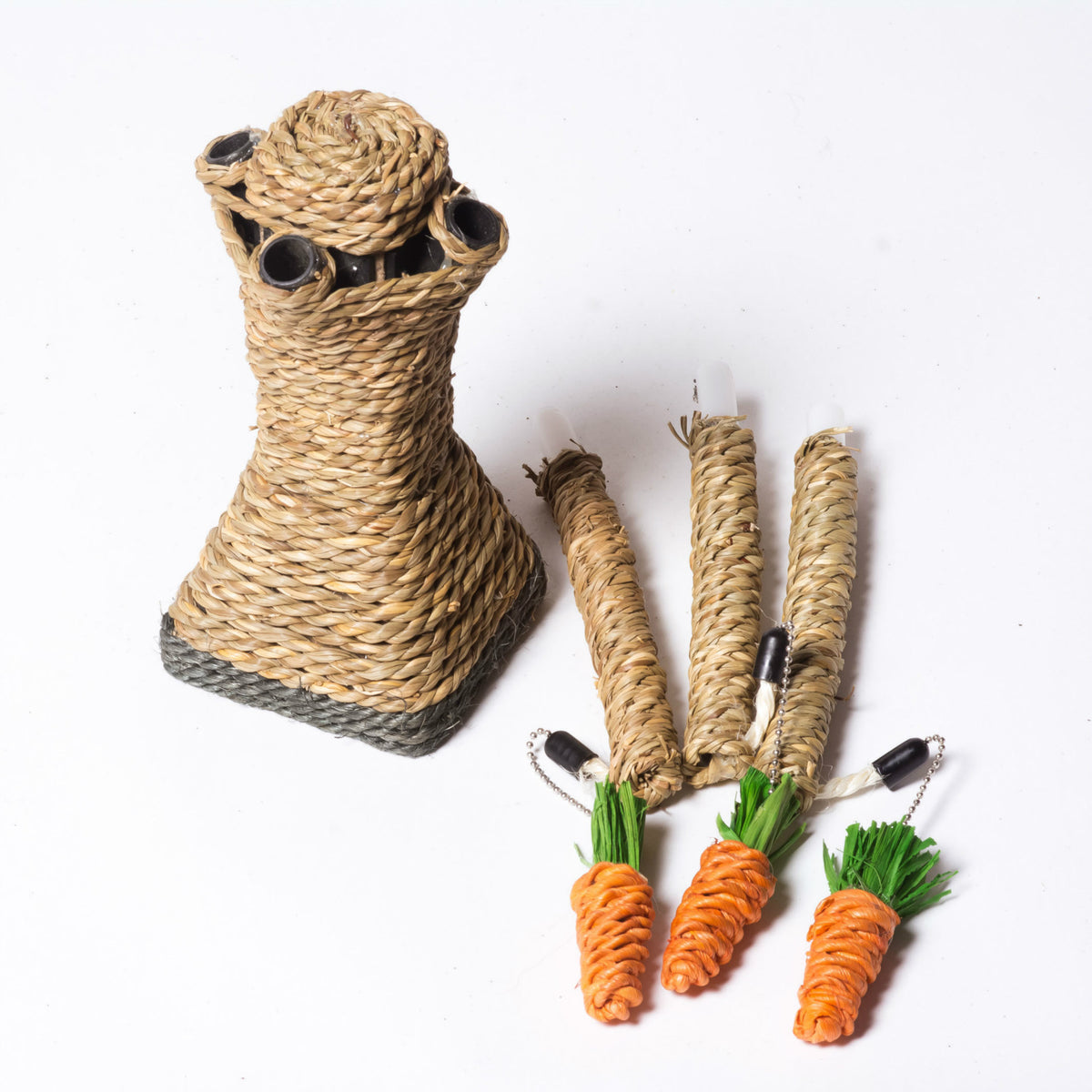 Sisal Scratch Post with Hanging Ball — 27 cm — additional view