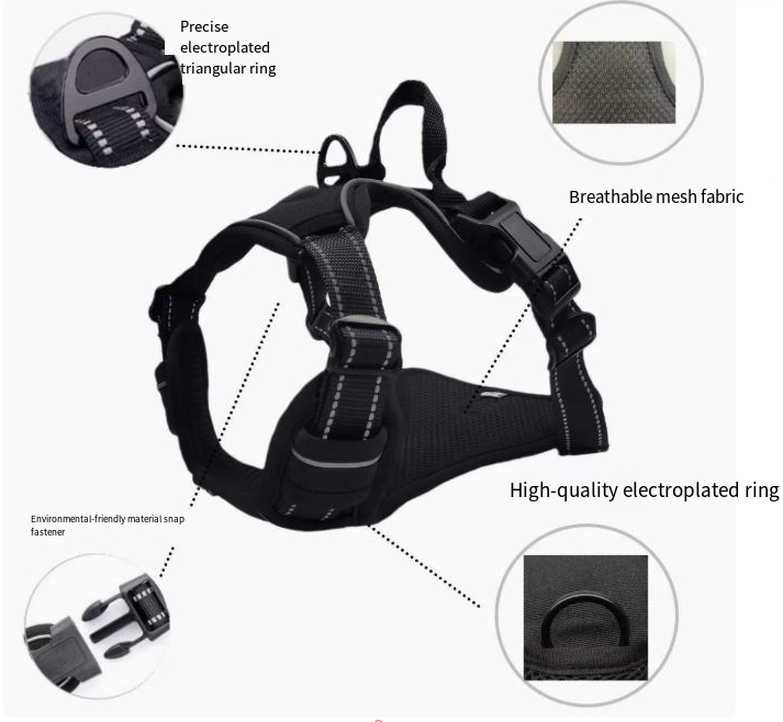 Reflective Nylon Harness — Adjustable 34–98 cm — additional view