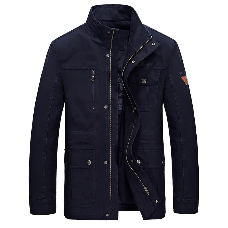 Men's Stylish Cotton Mid-Length Jacket