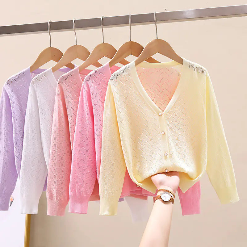 Kids' Cozy UV-Protect Knit Cardigan