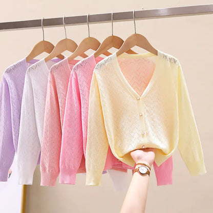 Kids' Cozy UV-Protect Knit Cardigan