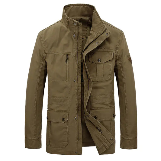 Men's Stylish Cotton Mid-Length Jacket