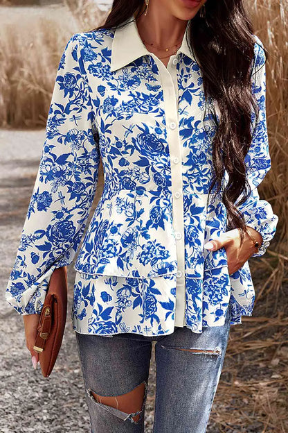 Cascade Ruffle Blouse