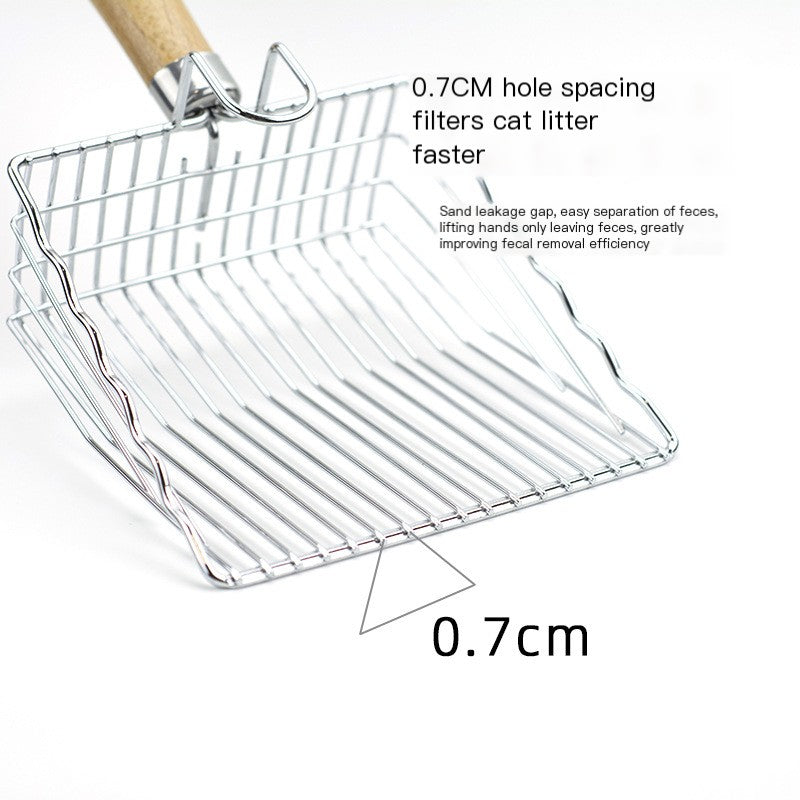 Stainless Litter Scoop — 28 cm, Fine Slots — additional view