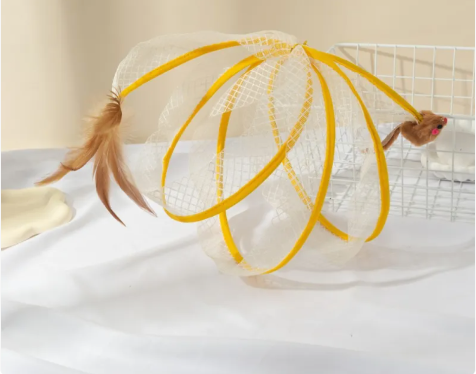 Folding Cat Tunnel with Feather Toy — additional view