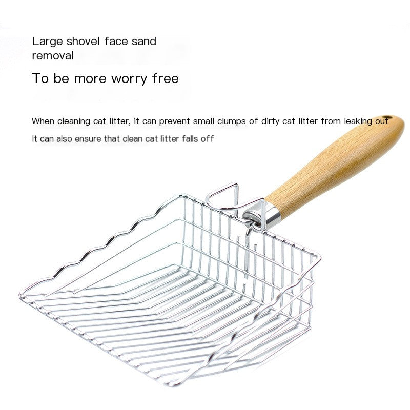 Stainless Litter Scoop — 28 cm, Fine Slots