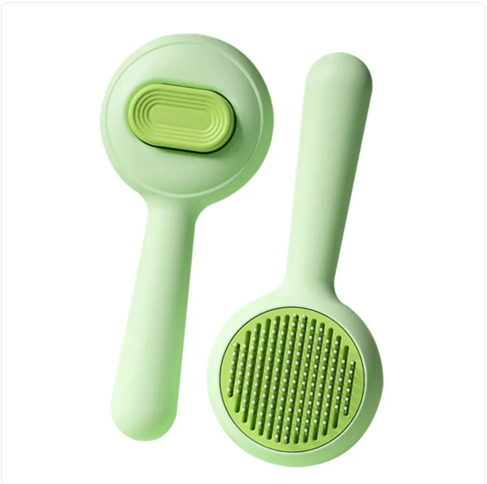 Two-Sided Brush and Steel Comb — 17 cm