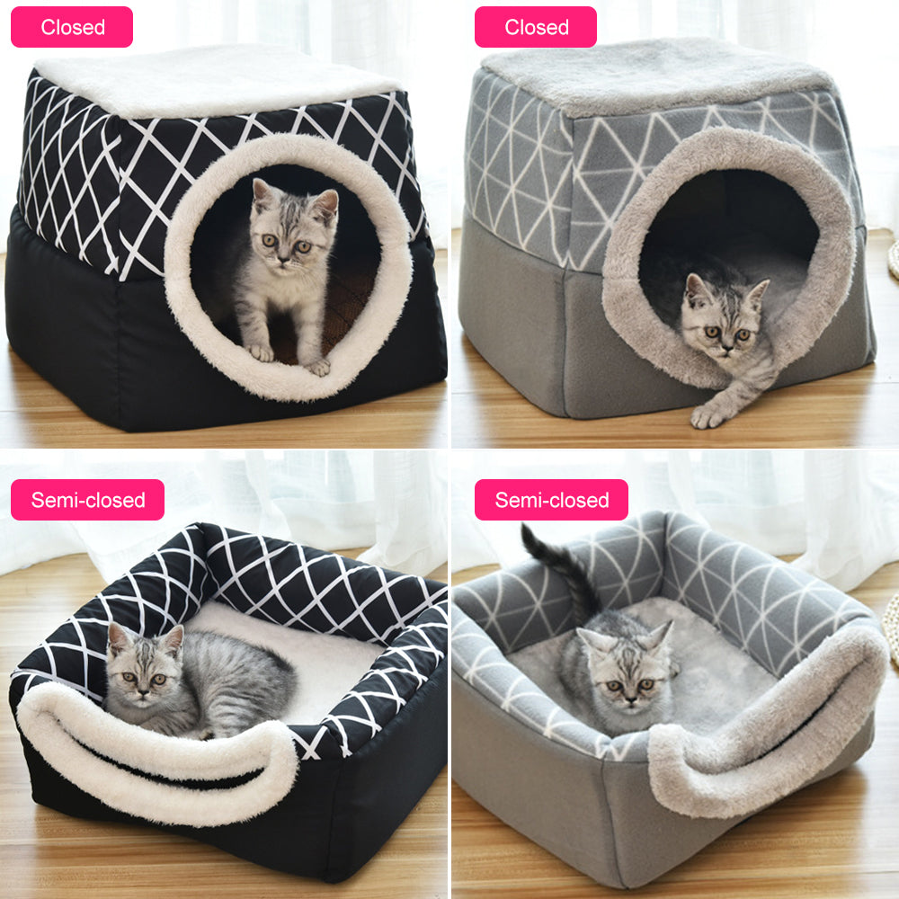 Enclosed Pet Bed — L 35×33×30 or XL 38×38×34 cm