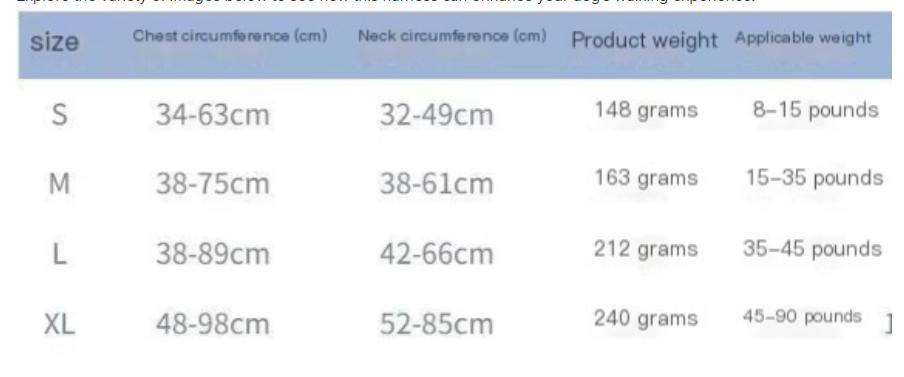 Reflective Nylon Harness — Adjustable 34–98 cm