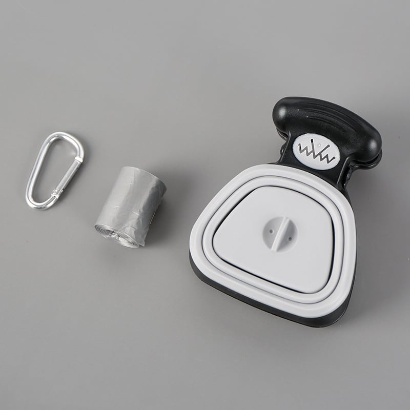 Folding Waste Scoop with Bag Holder — 60 Bags