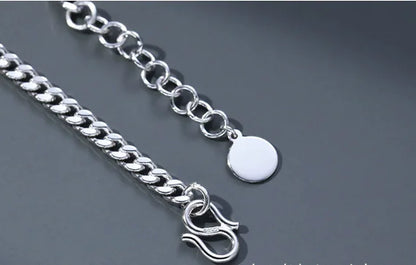 Vintage Thai Silver Bracelet for Men's Fashion