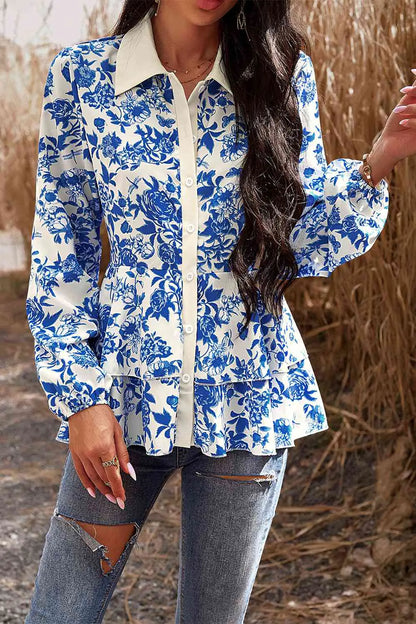 Cascade Ruffle Blouse