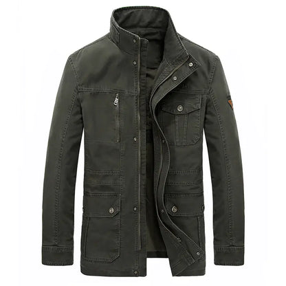 Men's Stylish Cotton Mid-Length Jacket
